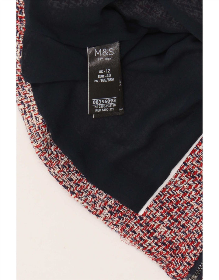 Jachetă pentru femei Marks & Spencer Crop Blazer UK 12, bumbac cu pete roșii medii