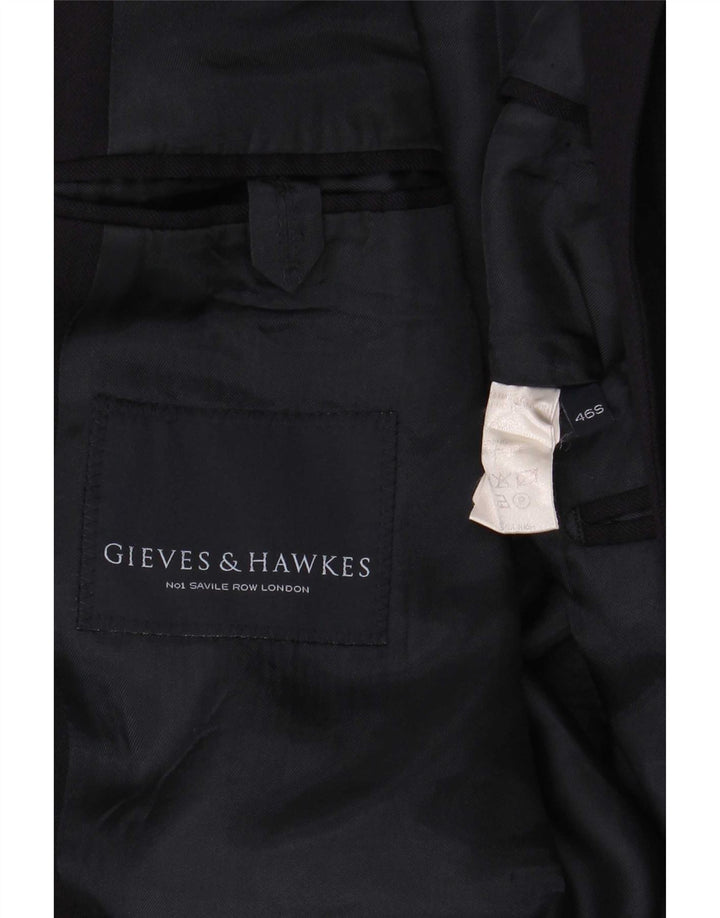 Gieves & Hawkes Veste Blazer 2 Boutons Homme UK 46 3XL Bleu Marine Laine