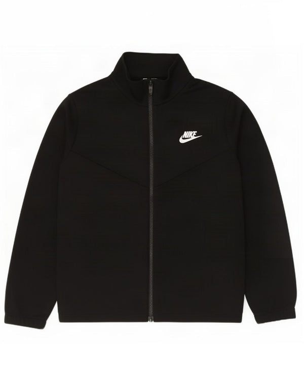 Jachetă de top pentru trening grafic Nike pentru băieți 12-13 ani, mare, negru, poliester