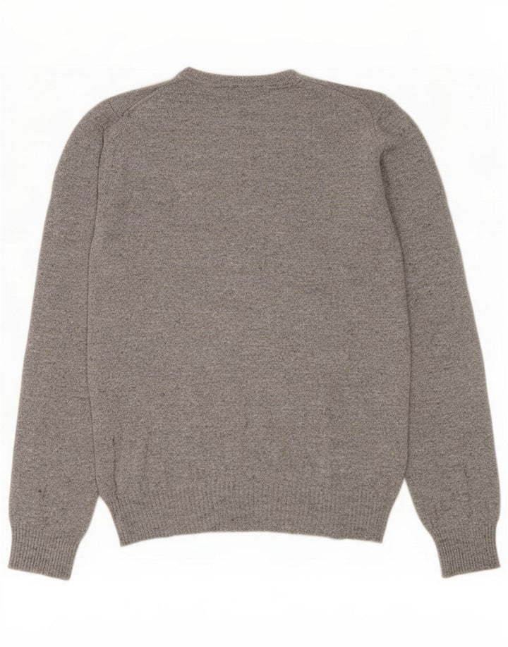 Zara Maglione girocollo da uomo in viscosa grigio medio