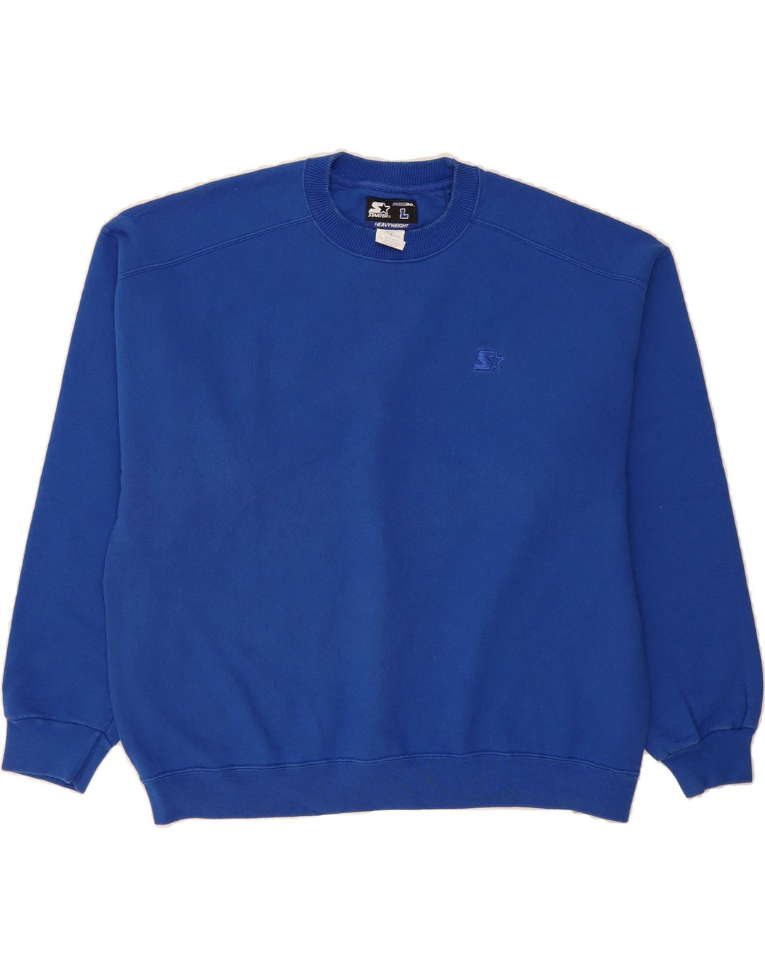 STARTER Mens Sweatshirt Jumper Large Blue Cotton Vintage Starter and Second-Hand Starter from Messina Hembry 