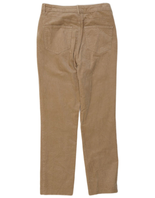 Marks & Spencer lige fløjlsbukser til kvinder UK 10 Small W27 L28 Beige