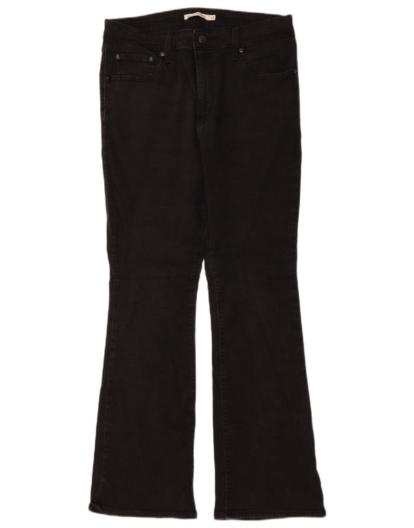 Levi's Womens 725 High Rise Bootcut Jeans W31 L30 Sort Bomuld