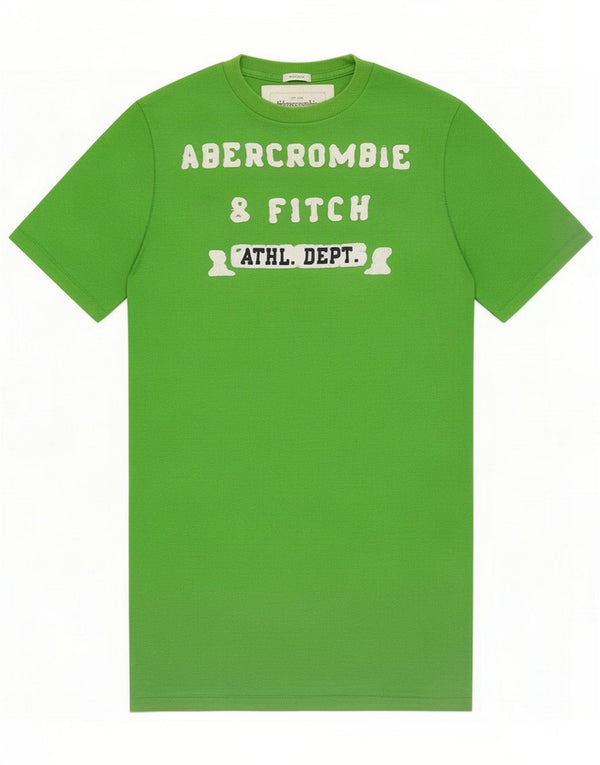 Abercrombie & Fitch Mens Muscle Graphic T-Shirt Top Small Green Cotton