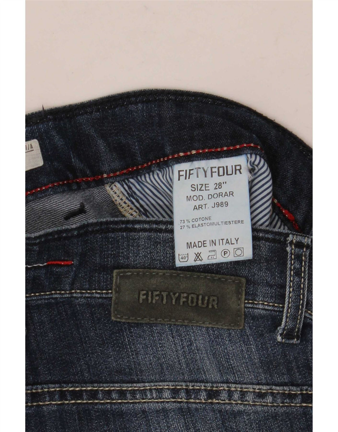 Fifty Four Womens Dorar Slim Jeans W28 L34 Blue Cotton