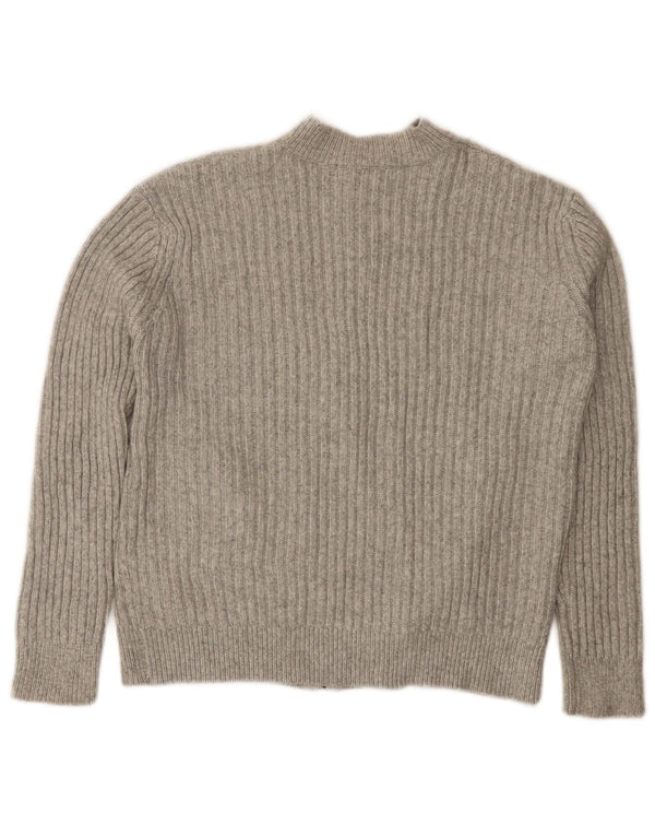 Marks & Spencer Pull Cardigan Femme UK 10 Petit Gris Polyester