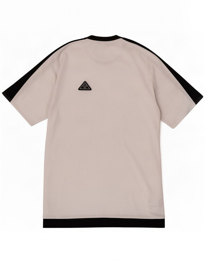 T-shirt Adidas Climalite da uomo, piccola, in poliestere color block bianco