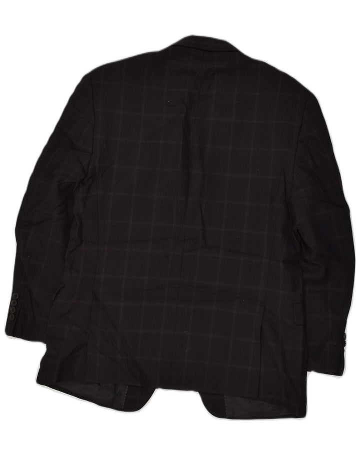 MICHAEL KORS Mens 2 Button Blazer Jacket UK 38 Medium Black Check Wool | Vintage Michael Kors | Thrift | Second-Hand Michael Kors | Used Clothing | Messina Hembry 