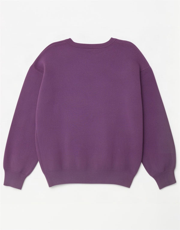 Guess Girls Graphic Boat Neck Jumper Sweater 15-16 Years Purple Viscose