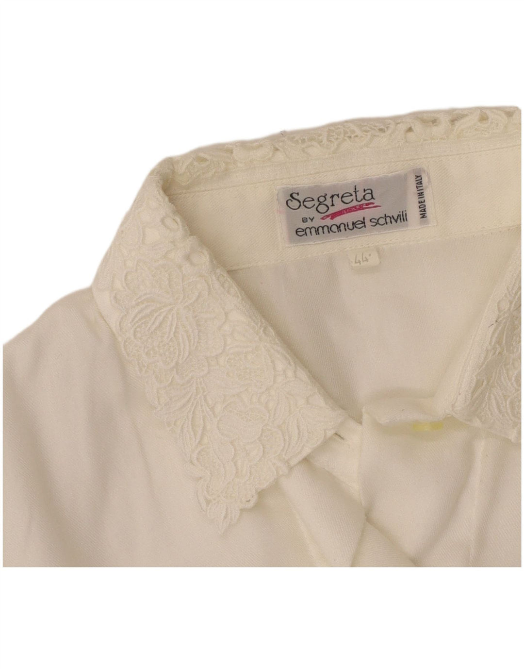 EMMANUEL SCHVILI Womens Shirt IT 44 Medium White