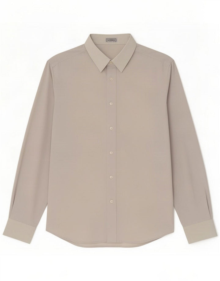 Rodrigo Chemise Homme Taille 40 15 1/2 Soie Gris Moyen