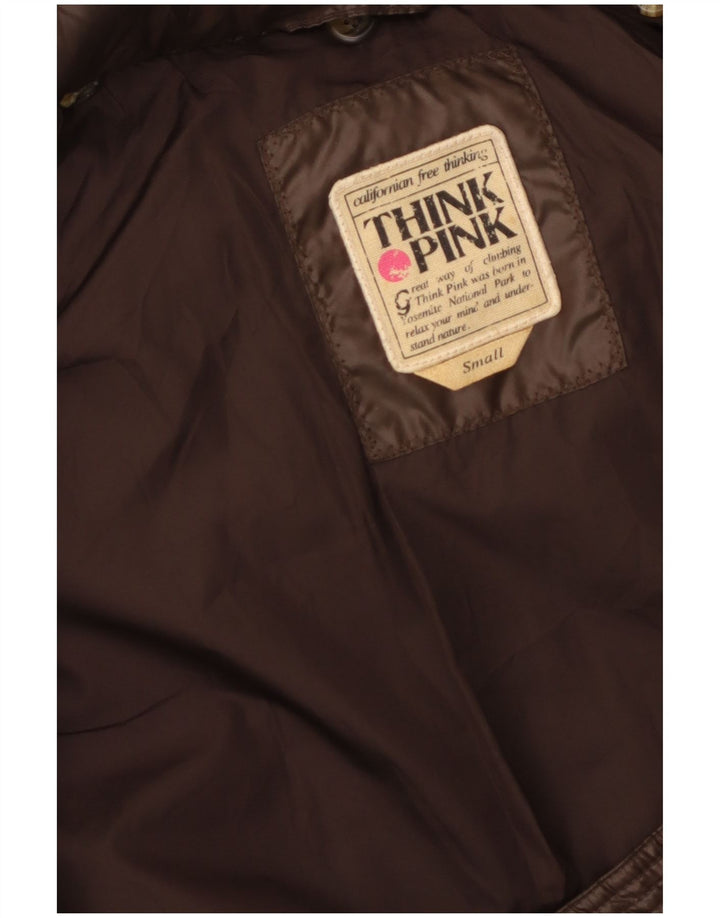Think Pink Wattierter Damenmantel mit Kapuze, UK 10, Größe S, Braun