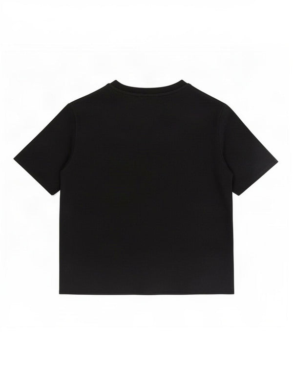 Blusa feminina Zara Top UK 10 pequeno algodão preto