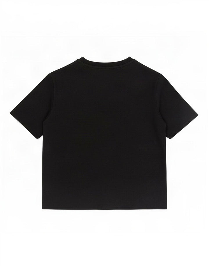 Blusa feminina Zara Top UK 10 pequeno algodão preto