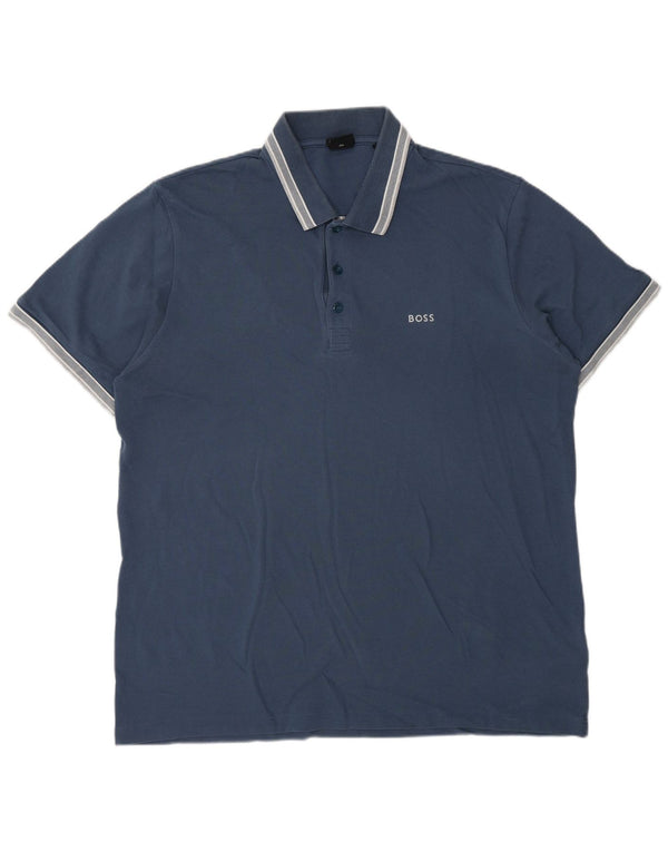 Hugo Boss Mens Regular Fit Polo Shirt 3XL Navy Blue Cotton