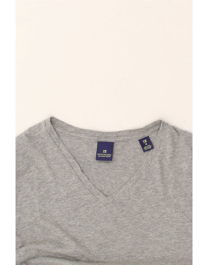 SCOTCH & SODA Womens Top Long Sleeve UK 14 Medium Grey Cotton | Vintage Scotch & Soda | Thrift | Second-Hand Scotch & Soda | Used Clothing | Messina Hembry 