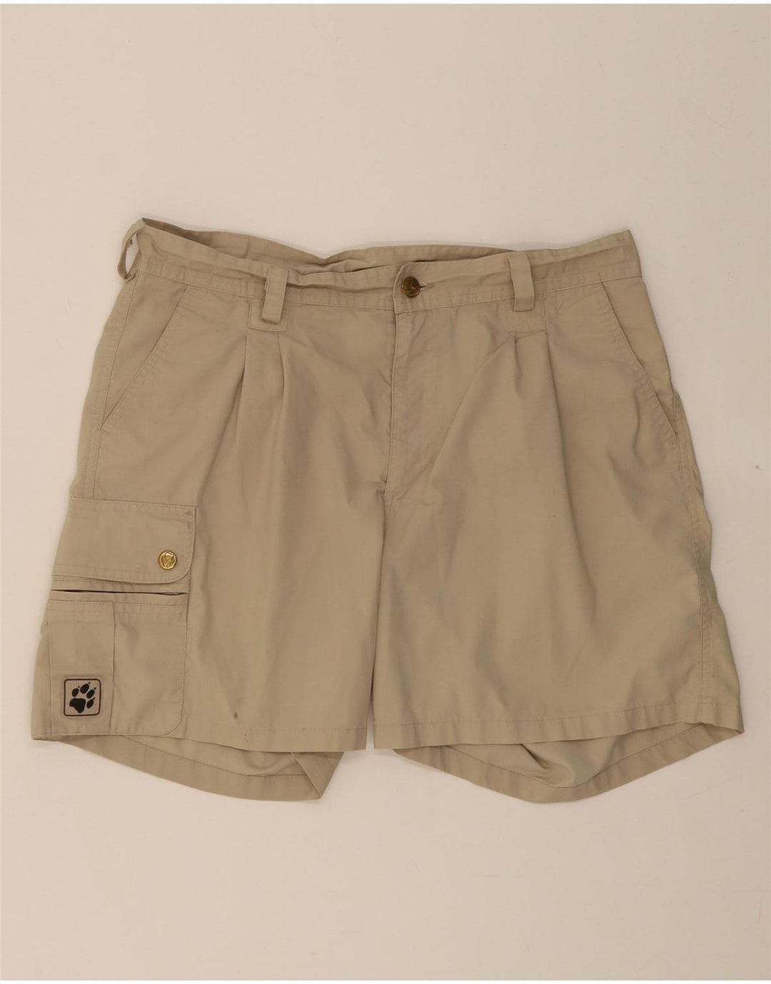 JACK WOLFSKIN Womens Cargo Shorts Large W32 Beige Polyester Modern Vintage Jack Wolfskin and Second-Hand Jack Wolfskin from Messina Hembry 