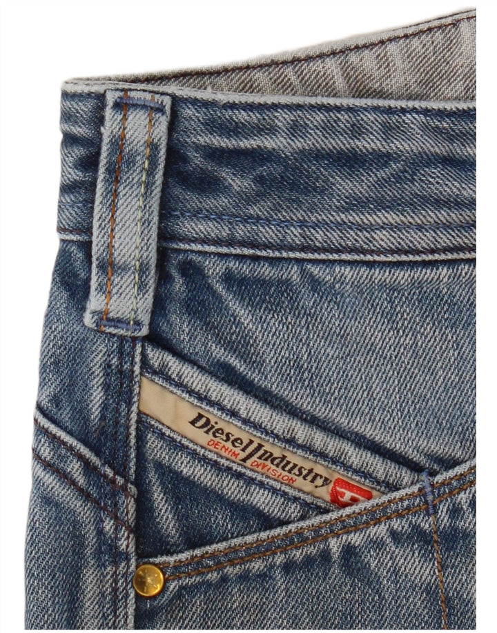 Diesel Womens Cargo Loose Jeans W30 L30 Blue Cotton