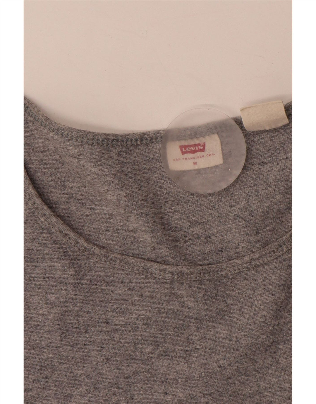 Levi's Womens T-Shirt Top UK 12 Medium Grey Flecked Cotton