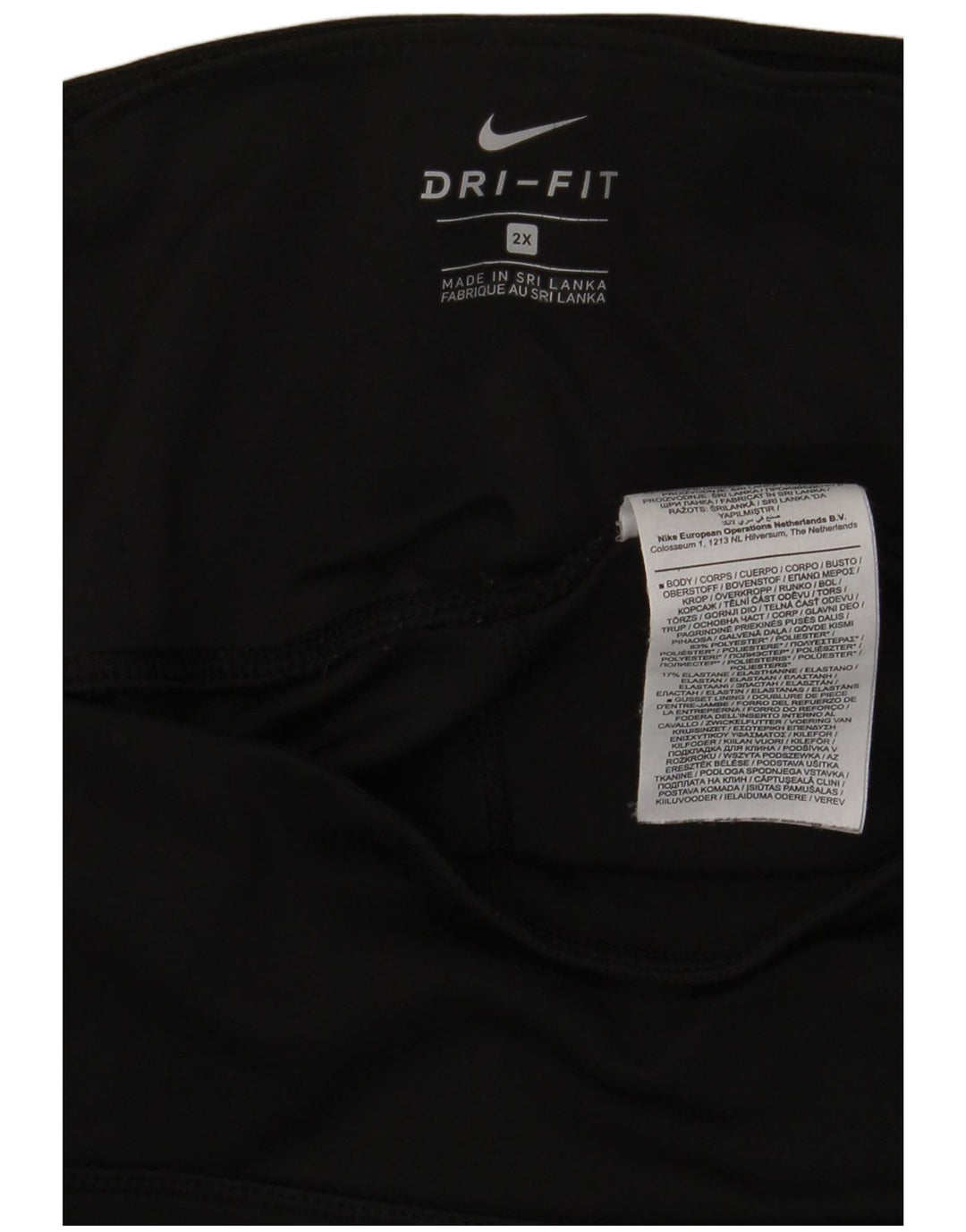 Nike Womens Dri Fit Leggings UK 20 2XL  Black Polyester