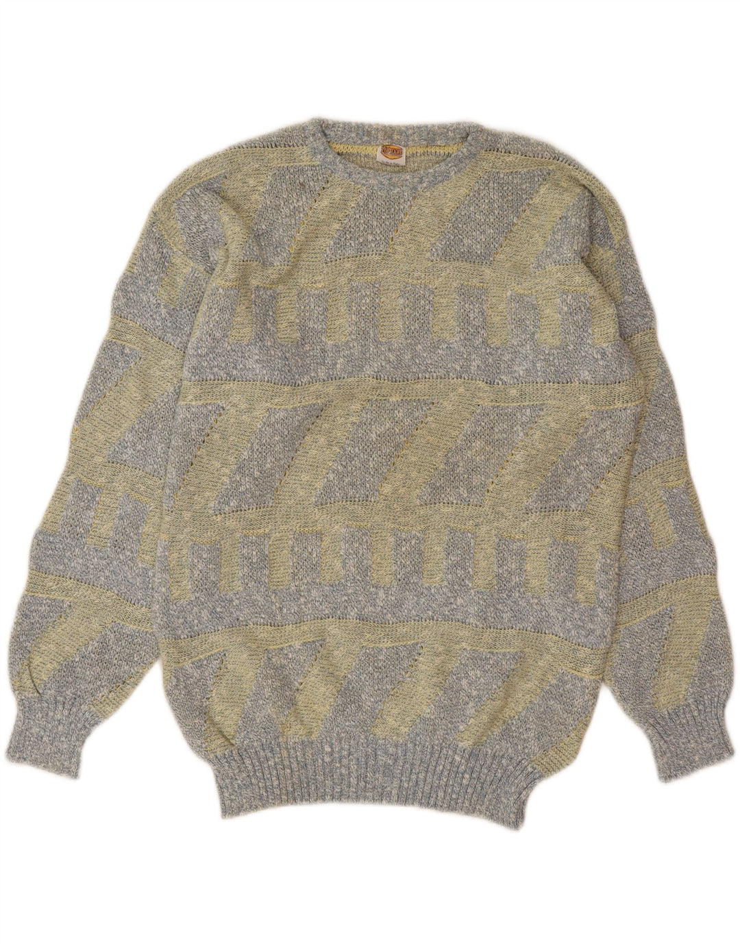 VINTAGE Womens Crew Neck Jumper Sweater IT 48 XL Multicoloured Geometric Vintage Vintage and Second-Hand Vintage from Messina Hembry 