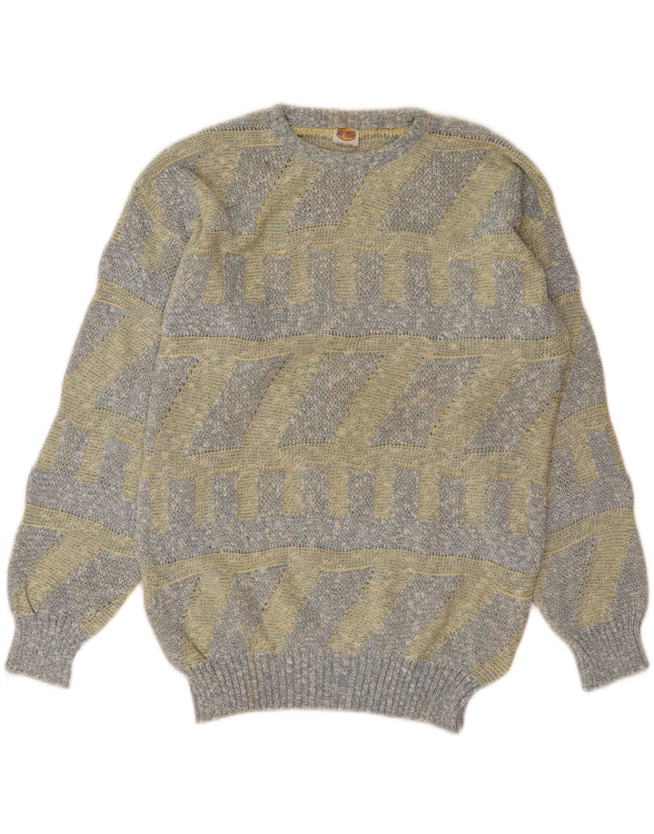 VINTAGE Womens Crew Neck Jumper Sweater IT 48 XL Multicoloured Geometric Vintage Vintage and Second-Hand Vintage from Messina Hembry 