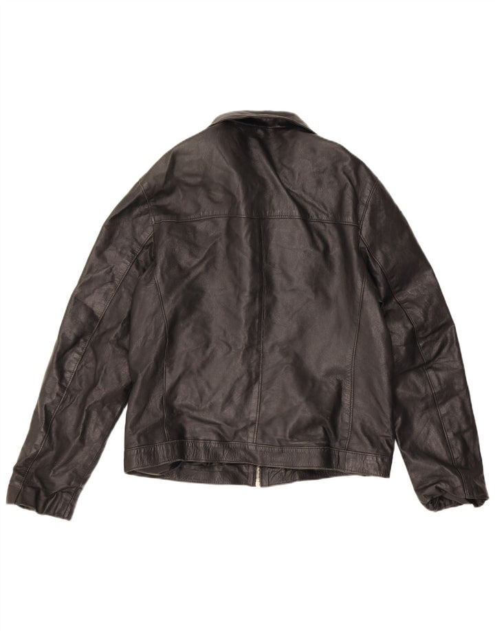 Vintage Mens Leather Jacket UK 38 Medium Black