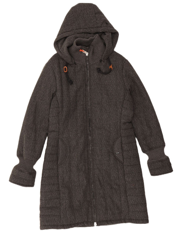 Soprabito con cappuccio da donna KHUJO UK 20 2XL Poliestere chiazzato grigio