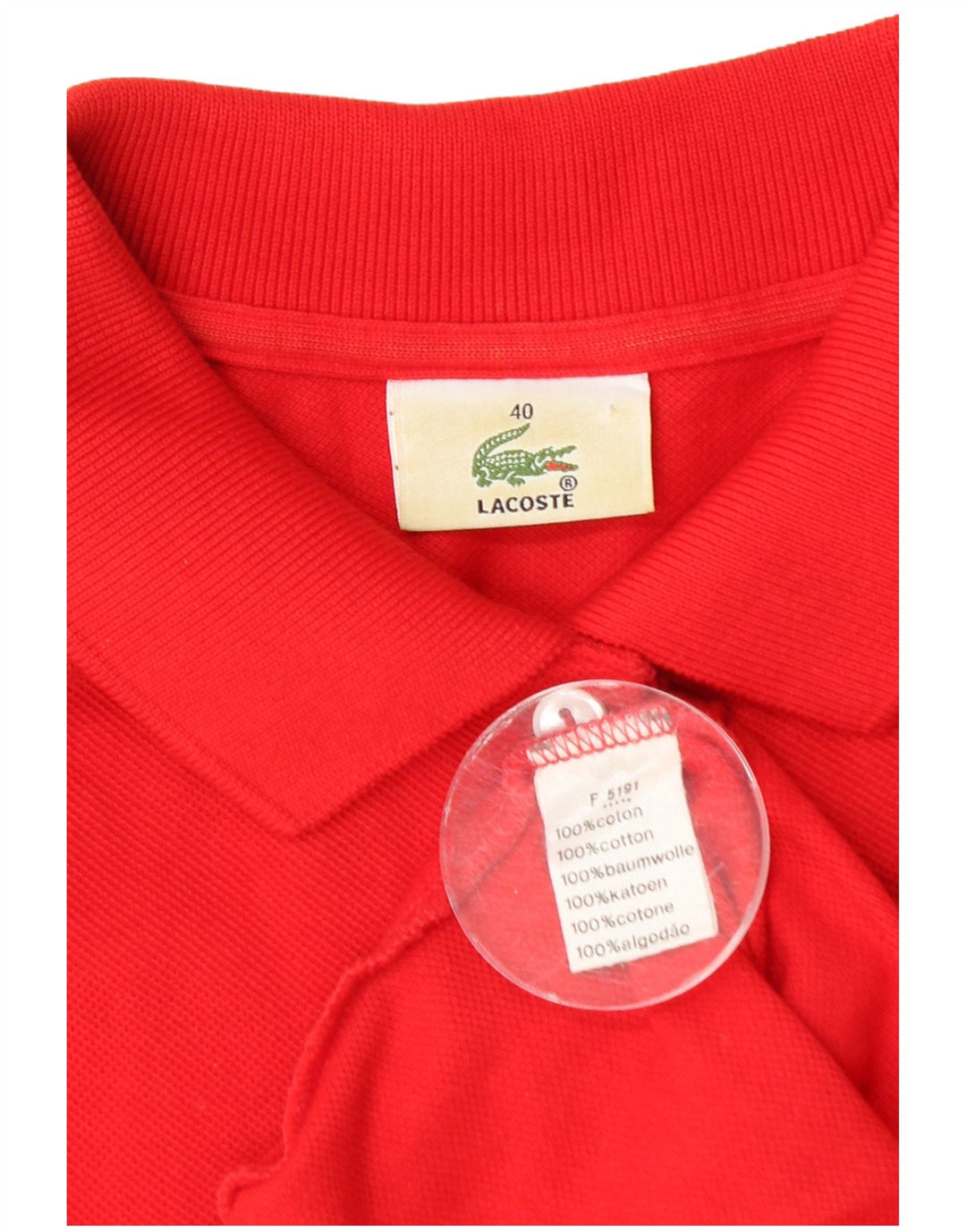 Polo da donna Lacoste taglia 40 media rossa in cotone