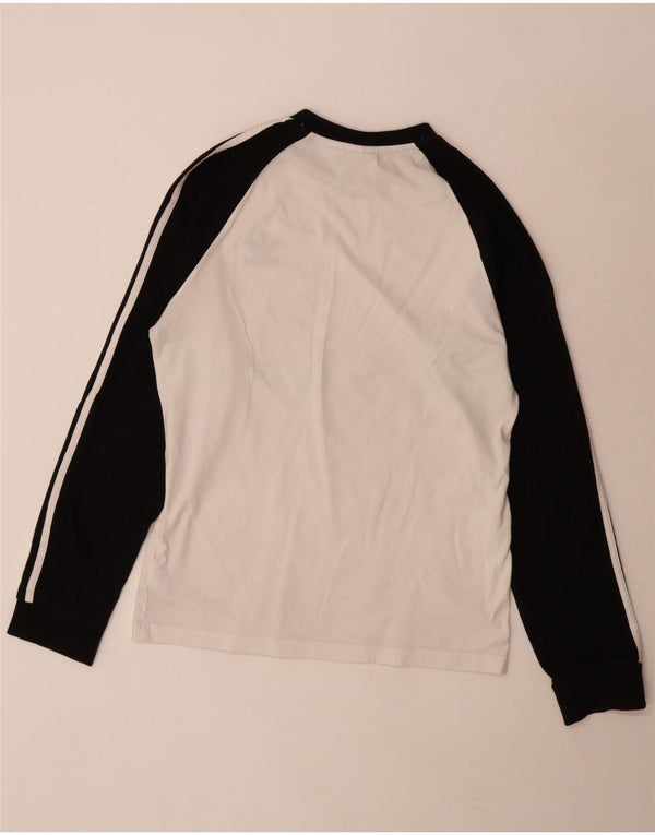 Adidas Haut à manches longues pour homme en coton color block blanc moyen