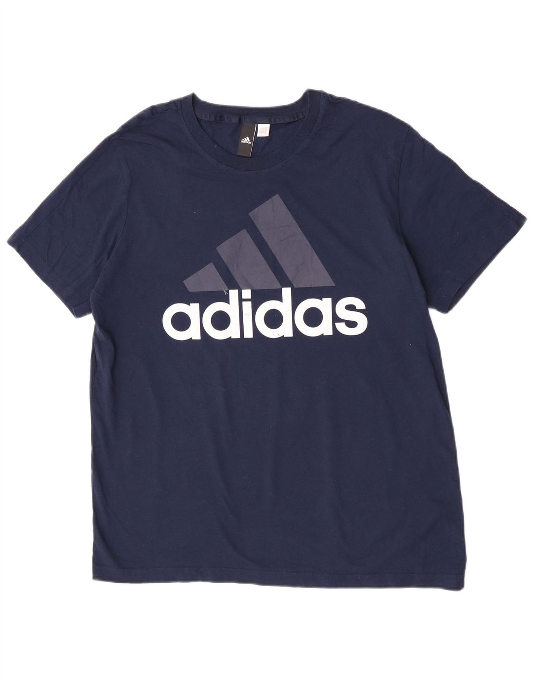 Adidas Mens Graphic T-Shirt Top XL Navy Blue