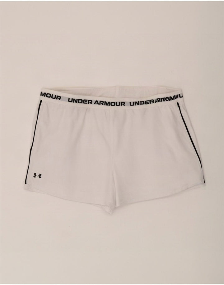 Pantaloncini sportivi grafici da donna Under Armour UK 20 2XL poliestere bianco
