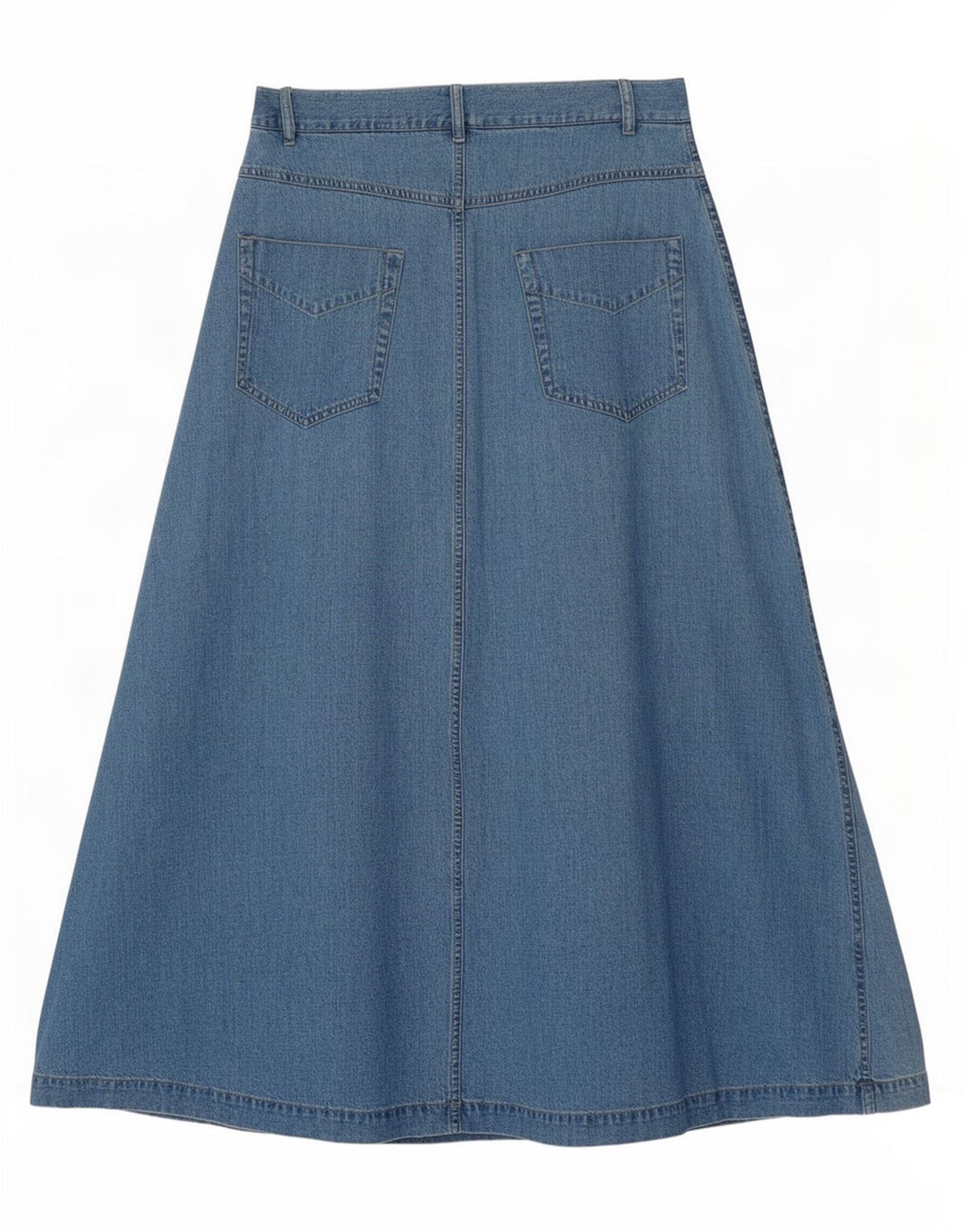 Next Womens Petite Denim Skirt UK 12 Medium W28 Blue Cotton