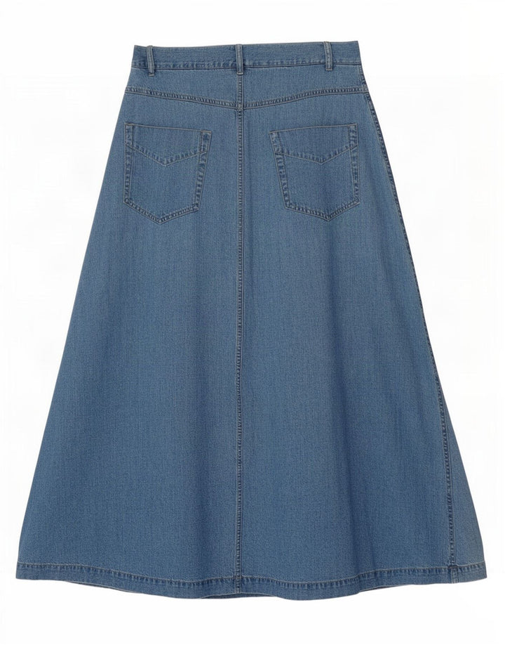 Next Womens Petite Denim Skirt UK 12 Medium W28 Blue Cotton