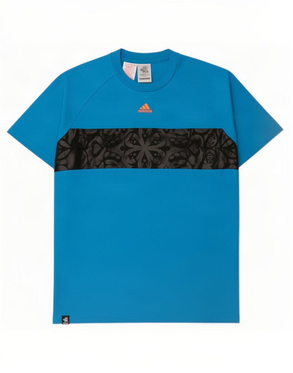 Tricou grafic Adidas pentru băieți Top 15-16 ani, albastru, poliester