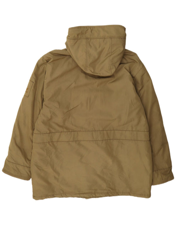 Navigare Mens Hooded Parka Jacket UK 44 2XL Khaki Polyester
