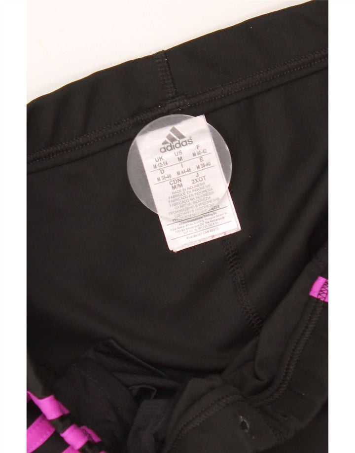 Adidas Γυναικεία Κάπρι Κολάν UK 12/14 Μεσαίο Μαύρο Πολυεστέρας