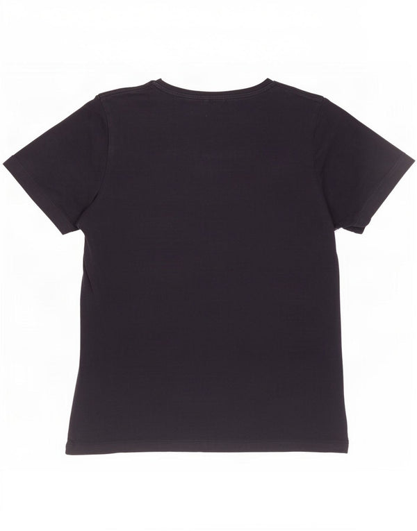 Tommy Hilfiger Dame Grafisk T-Shirt Top UK 10 Small Navy Blue Bomuld