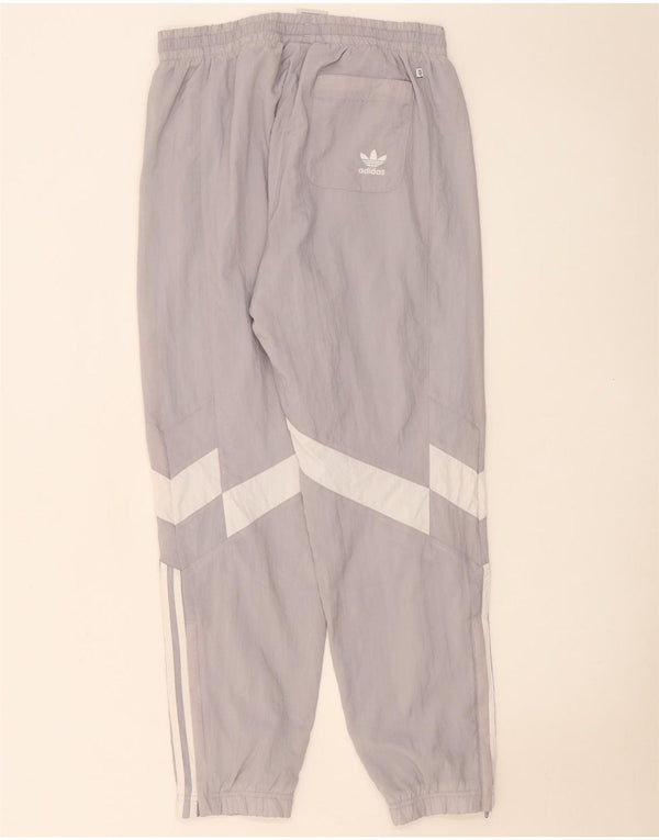 Damskie spodnie dresowe Adidas Joggers UK 14, duże, szare, z blokami kolorów