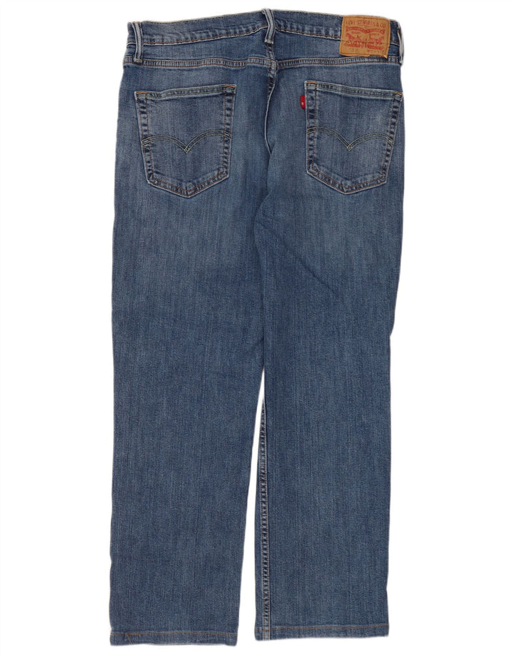 LEVI'S Mens 514 Distressed Straight Jeans W34 L27 Blue Cotton