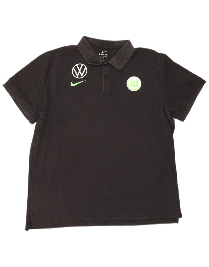 Nike grafisk poloshirt til mænd XL sort bomuld