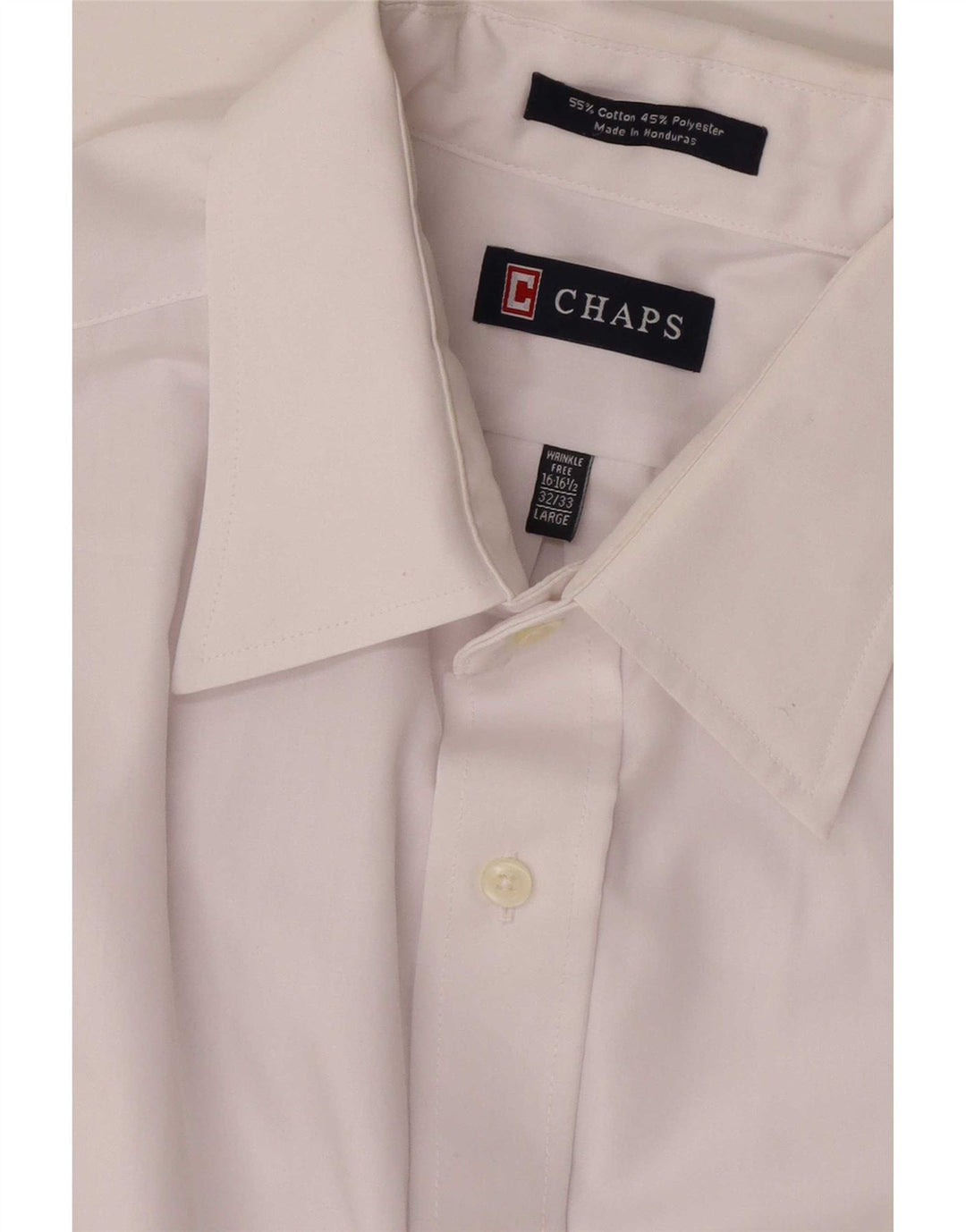 Chaps Mens Shirt Size 16 1/2 Large White Cotton