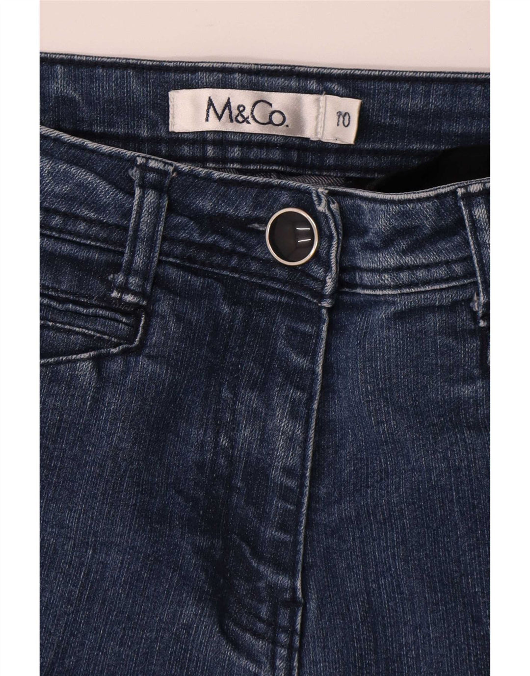 M&Co Womens Bootcut Jeans UK 10 Small W28 L28 Blue Viscose