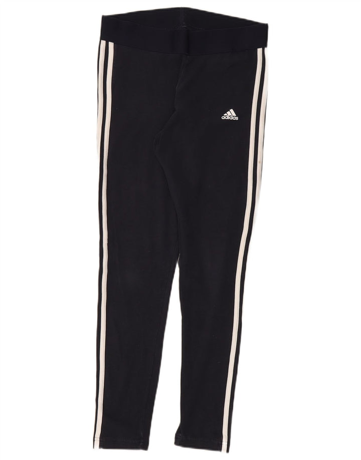 Adidas Womens Regular Fit Leggings UK 12/14 Medium Black Bomuld