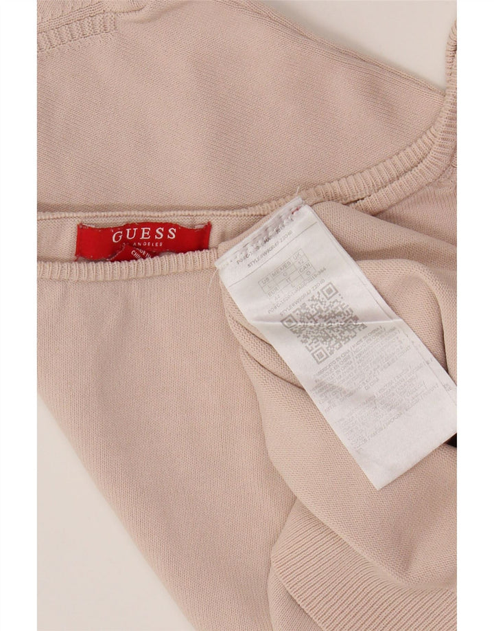 Guess Womens Crop Blouse Top UK 12 Medium Pink Viscose
