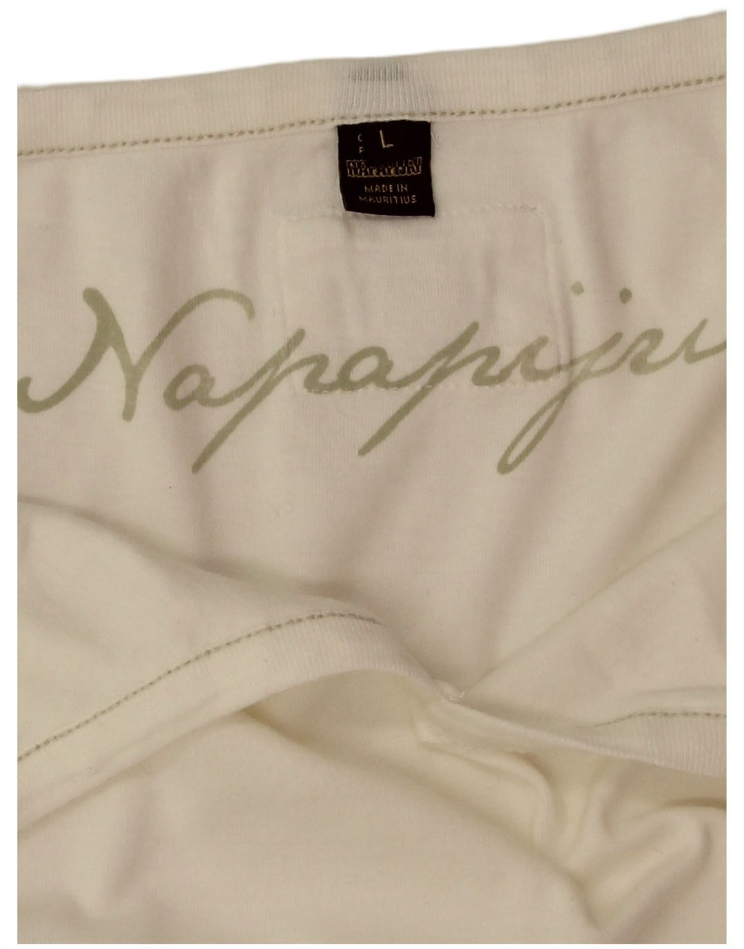 Napapijri Womens Cami Top UK 14 Large White Cotton