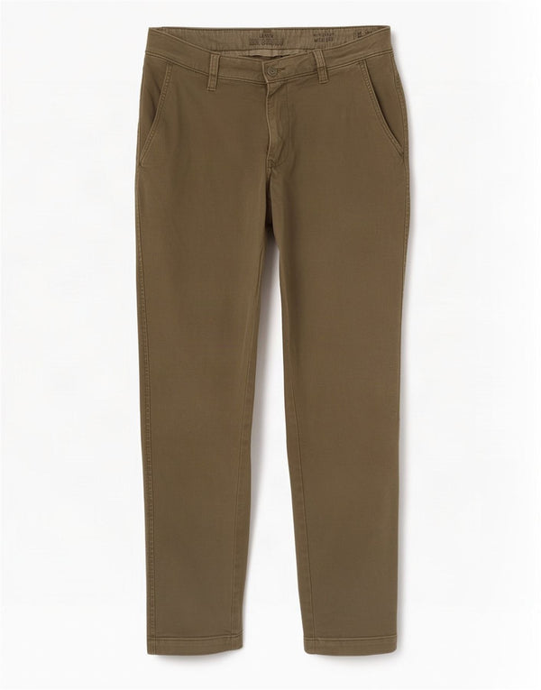 Pantaloni chino slim affusolati da uomo Levi's W32 L30 cotone kaki