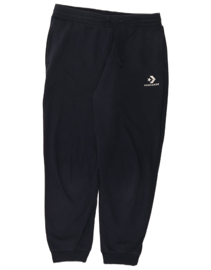 Converse Mens Tracksuit Trousers Joggers Medium Navy Blue Cotton