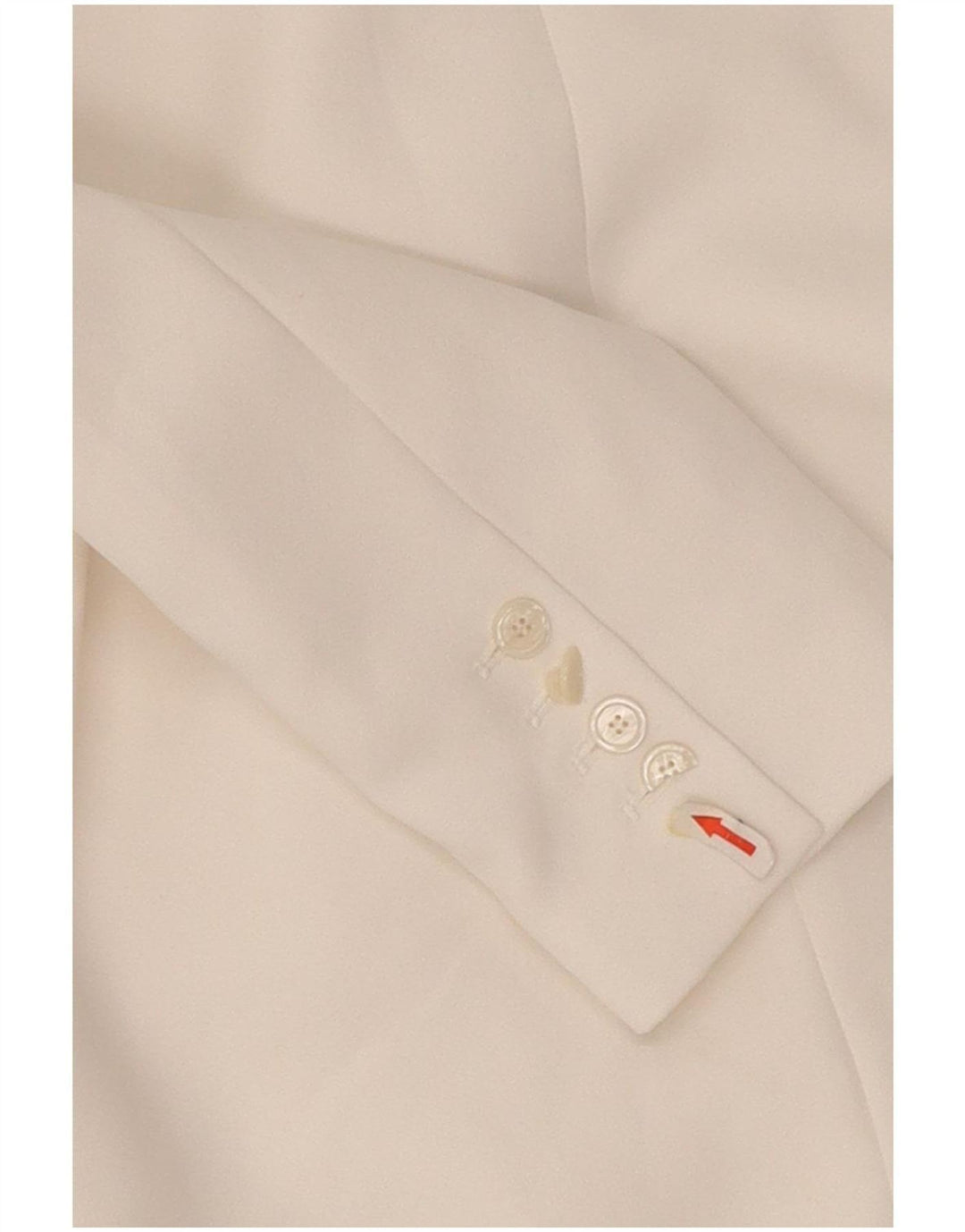 Zara Γυναικείο Μπουφάν Blazer με διπλό στήθος UK 14 Medium White Polyester
