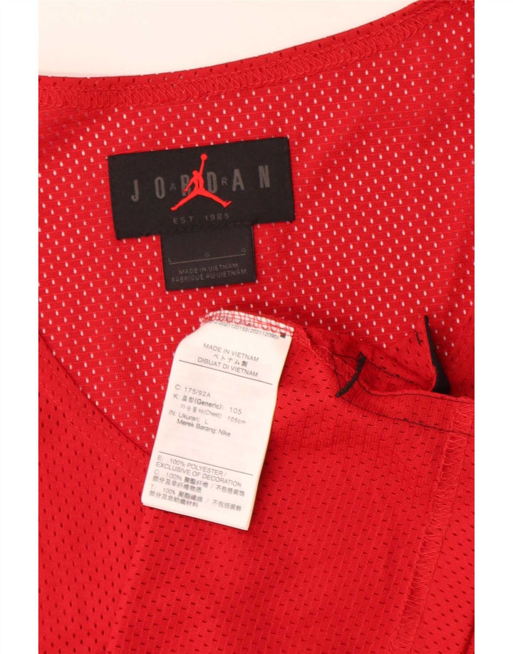 Jordan Ανδρικό γιλέκο Dri Fit Top Large Red Polyester